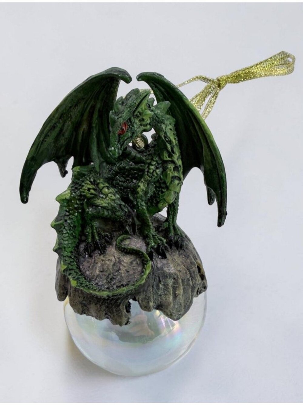Tempest Dragon Fantasy Ornament Ruth Thompson 2016 Green Mythical Vintage